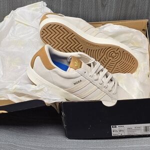 Adidas Nora Cream and Brown Sneakers